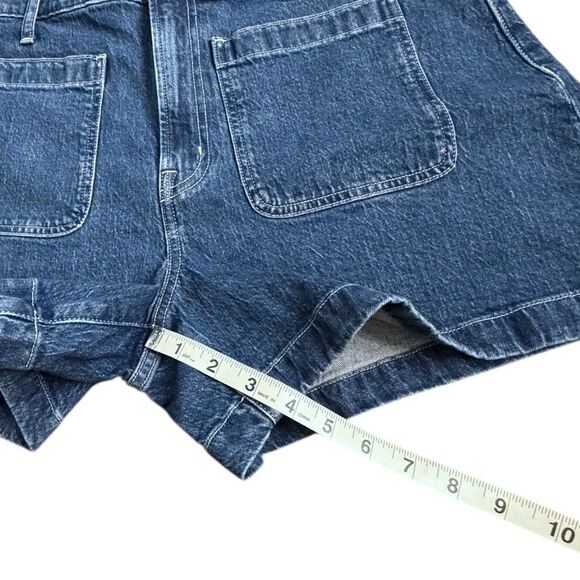 Madewell The High Rise Sailor Shorts Blue Denim Cotton Stretch Beach Women’s 32 - Picture 7 of 13